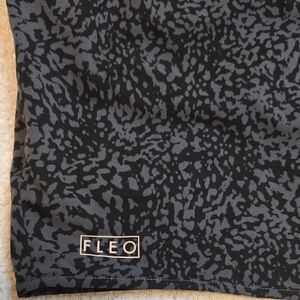 Fleo Charcoal and Black Lined Running Shorts